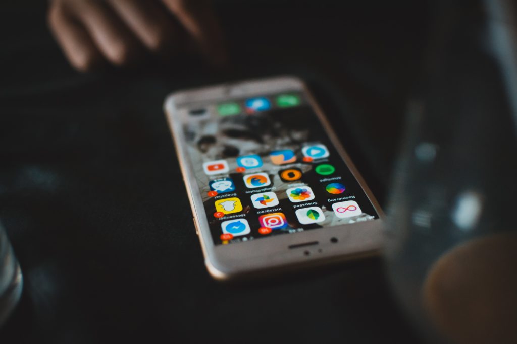 iPhone with a lot of applications