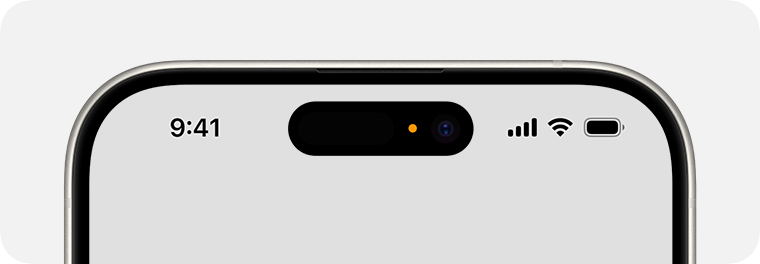 Wifi och täckningssymbol på iPhone Närbild på iPhone-skärm som visar symbolerna för wifi och täckning