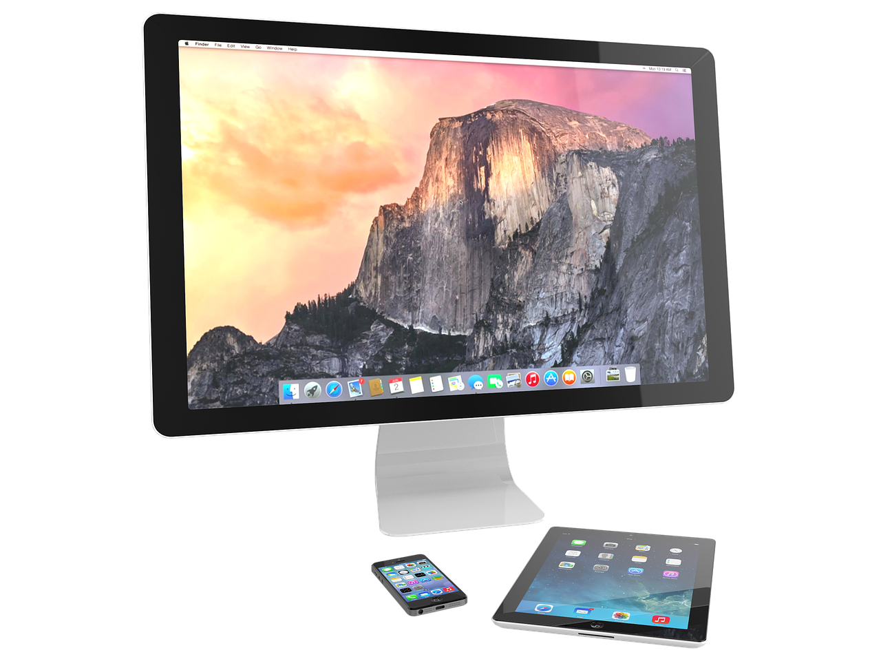 Flera olika apple enheter Bild på flera olika apple enheter som fungerar sömlöst med varandra