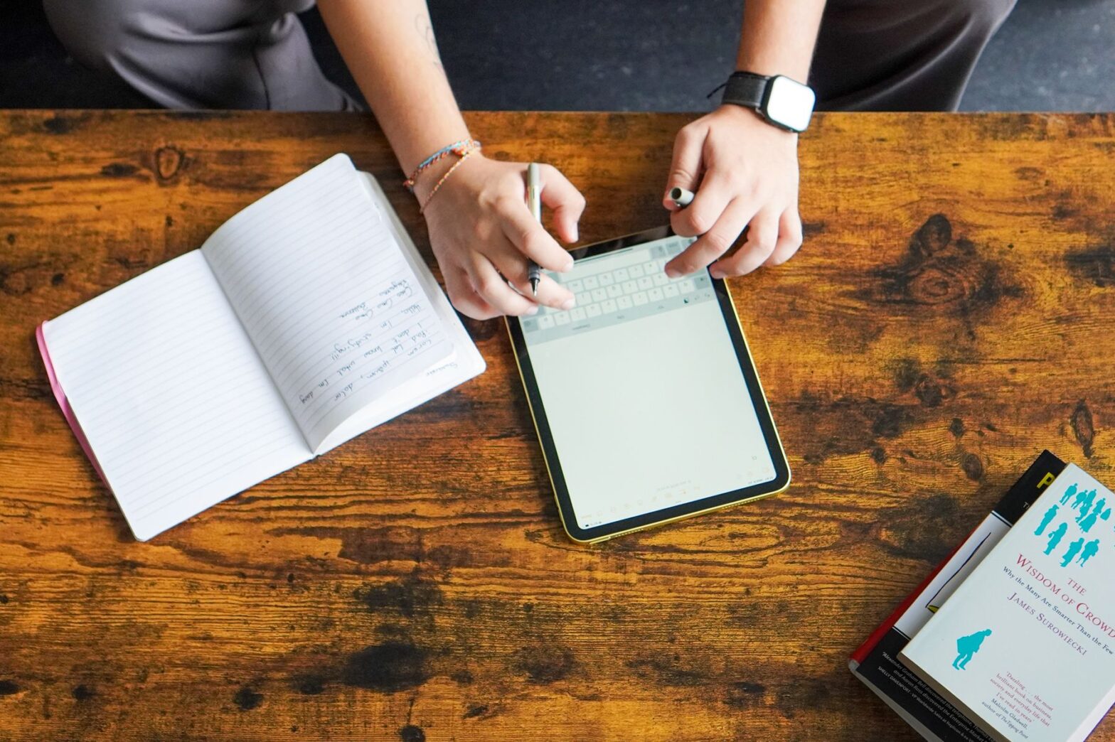 ipad on a table